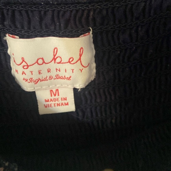 Isabel Maternity Women’s Size Medium Short Sleeve Smocked Top - Picture 3 of 11